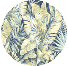 Rond ontwerp met tropische bladeren