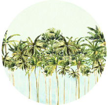 Ronde decoratie met palmbomenmotief