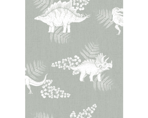 MARBURG Vliesbehang 45801 Kids Walls dinosauriërs groen Behang met dinosaurus- en varenmotief