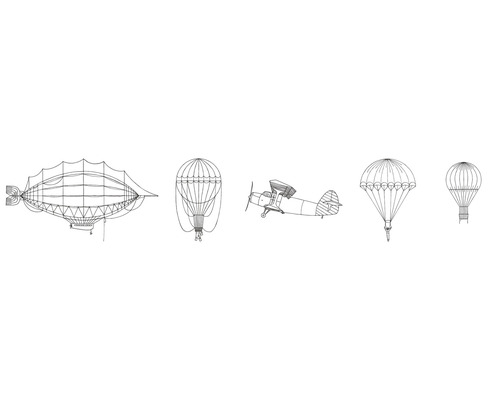 MARBURG Behangrand vlies 45828 Kids Walls luchtballonnen wit 5 m x 18 cm
