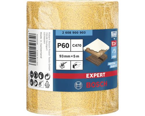 Bosch Expert schuurpapierrol, korrel P60, afmetingen 93 millimeter x 5 meter