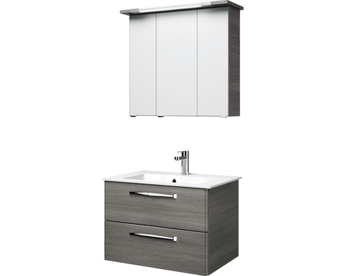 Wastafelonderkast met wastafel en spiegelkast voor de badkamer