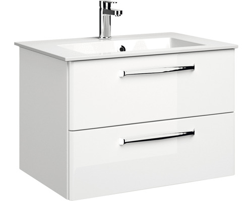 Wastafelonderkast met twee laden en opzetwastafel