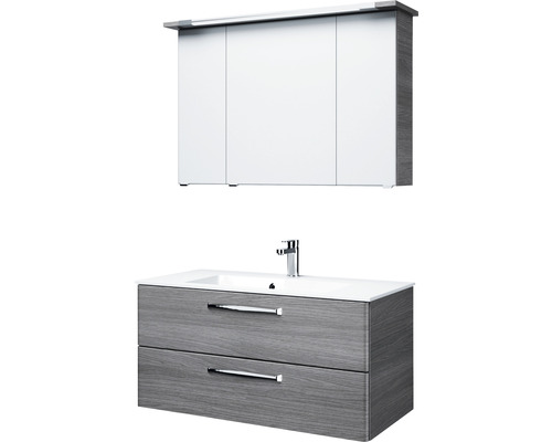 Wastafelonderkast met wastafel en spiegelkast voor badkamer