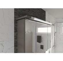 PELIPAL Badkamermeubelset Kumba met spiegelkast en wastafel 110 cm grafiet structuur horizontaal