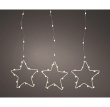 Drie hangende sterrenlichtsnoeren ter decoratie