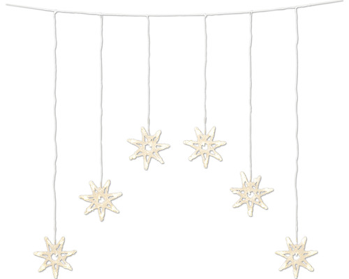 Decoratieve lichtketting met zes sterren voor feestelijke verlichting