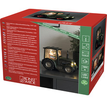 Decoratieve ledlamp in de vorm van een tractor, werkt op batterijen met timerfunctie, verpakt in een doos