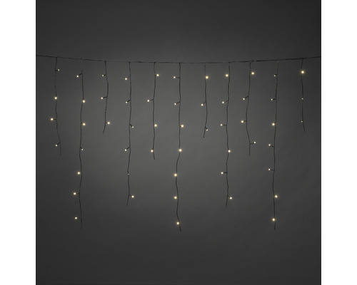 KONSTSMIDE Kerstverlichting LED lichtsnoer icicle 100 lampjes warmwit 2,4 m Lichtsnoer met warmwitte ledlampjes voor binnen en buiten