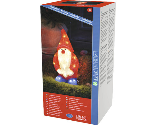 Verpakking van een led-tuindecoratie dwerg van Konstsmide