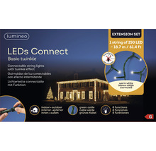 Lichtsnoer met 250 LED lampjes, warm wit, geschikt voor binnen en buiten