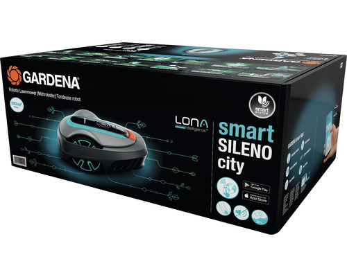 Verpakking van een Gardena Smart Sileno City robotmaaier