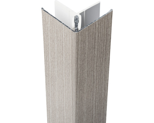 ESCADE Afwerkprofiel buitenhoek aluminium/pvc vergrijsd hout, 45x45x3000mm