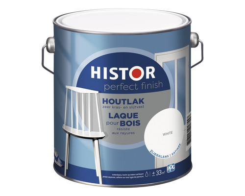 HISTOR Perfect Finish Houtlak zijdeglans wit 2,5 l Histor Perfect Finish Houtlak blik
