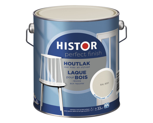HISTOR Perfect Finish Houtlak zijdeglans RAL 9001 2,5 l