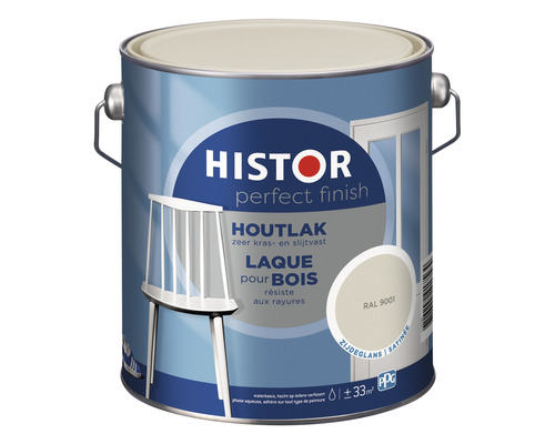 HISTOR Perfect Finish Houtlak zijdeglans RAL 9001 2,5 l Histor Perfect Finish Houtlak blik