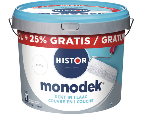 HISTOR Monodek Muurverf wit 10 l + 25%-0