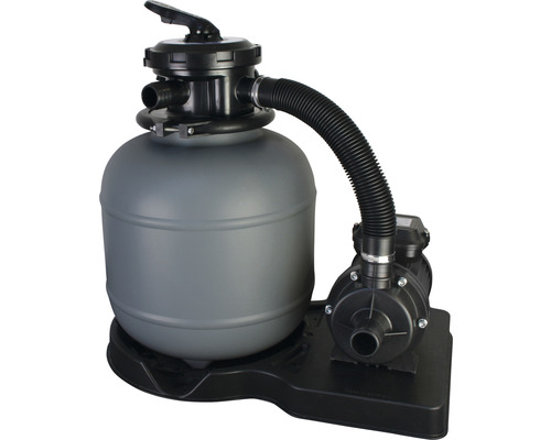 Zandfilterinstallatie voor zwembaden met pomp en slang