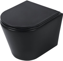Spoelrandloos toilet Rimless incl. softclose wc-bril met quick-release zwart-thumb-2