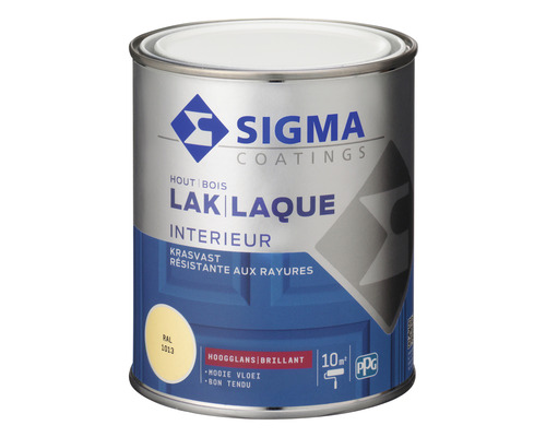 SIGMA Interieur lak hoogglans RAL 1013 750 ml Sigma Coatings lakblik voor binnen