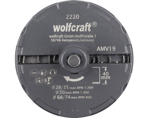 WOLFCRAFT Gatenzaag 'Professional' Ø 28-74 mm, 5-delig