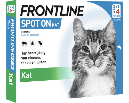 Frontline Spot On Kat tegen vlooien, teken en luizen voor katten