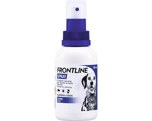 Frontline spray voor de behandeling van vlooien en teken bij honden en katten, 100 ml