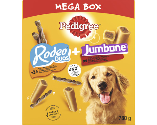 PEDIGREE Hondensnacks Megabox Rodeo Duos + Jumbone 780 gr Pedigree megabox met Rodeo Duos en Jumbone hondensnacks