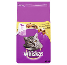 Whiskas droogvoer met kip voor katten vanaf één jaar in een verpakking van 3.8 kilogram
