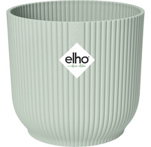 Kunststof plantenbak met verticale ribbels en Elho logo