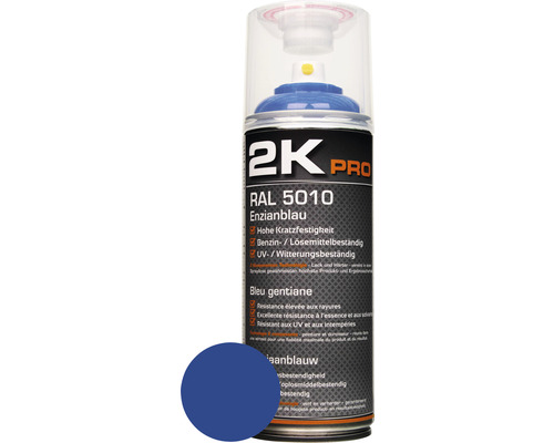 KWASNY 2K Pro spuitlak glans gentiaanblauw (RAL5010) 400 ml