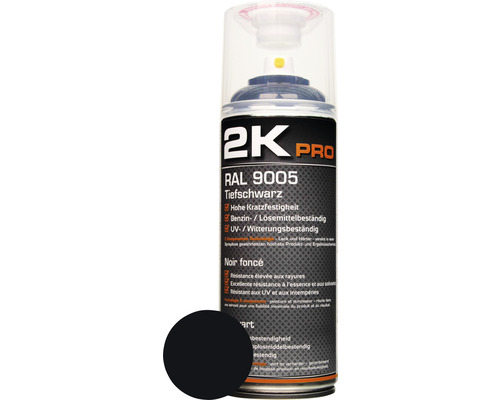 KWASNY 2K Pro spuitlak glans zwart (RAL9005) 400 ml
