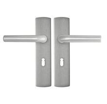 AXA Deurkruk paar Curve Klik met kruk L op schild met sleutelgat SL55 aluminium F1
