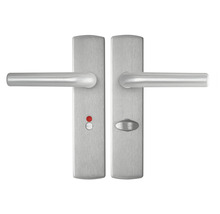 AXA Deurkruk paar Curve Klik met kruk L op schild met WC-/badkamersluiting WC63/8 aluminium F1