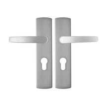 AXA Deurkruk paar Curve Klik met kruk Curve op schild met profielcilindergat PC55 aluminium F1