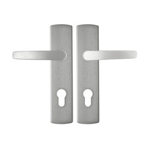 AXA Deurkruk paar Curve Klik met kruk Curve op schild met profielcilindergat PC72 aluminium F1