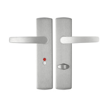 AXA Deurkruk paar Curve Klik met kruk Curve op schild met WC-/badkamersluiting WC63/8 aluminium F1