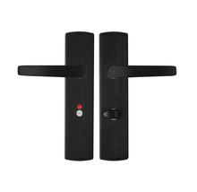 AXA Deurkruk paar Curve Klik met kruk Curve op schild met WC-/badkamersluiting WC63/8 zwart
