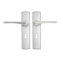 AXA Deurkruk paar Curve met kruk Vlinder op schild met sleutelgat SL55 aluminium F1