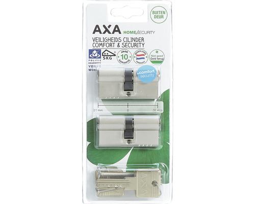 AXA Dubbele veiligheidscilinder 7231 Comfort Security 30-30, 2 stuks