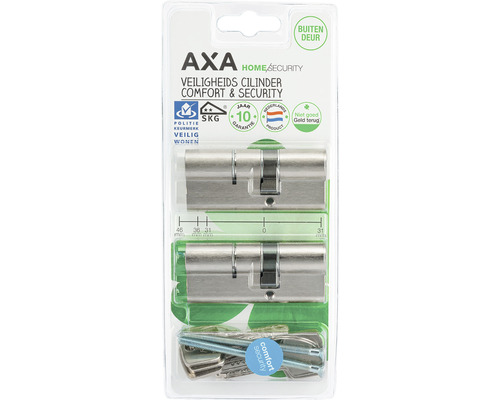 AXA Home Security veiligheidscilinder met accessoires in verpakking