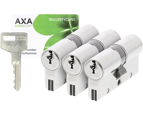 AXA Dubbele veiligheidscilinder 7261 Xtreme Security 30-30, 3 stuks