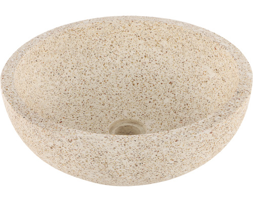 DIFFERNZ Opzet waskom Terrazzo beige/bruin 40x40 cm