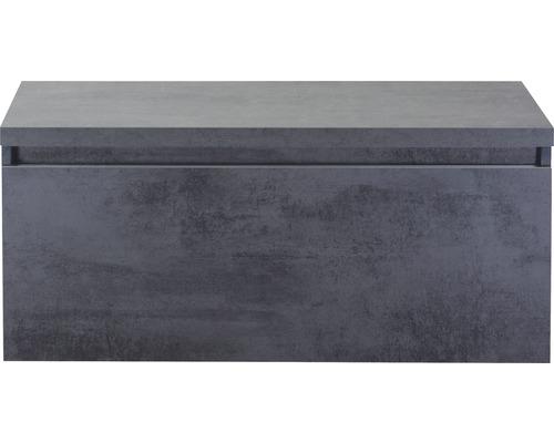 SANOX Badkamermeubelset Frozen met wastafelblad 43,6x100x45 cm beton antraciet Wastafelonderkast met lade