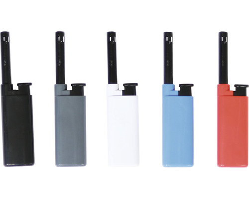 Vijf staafaanstekers in diverse kleuren