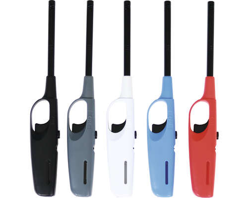 Vijf staafaanstekers in verschillende kleuren