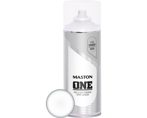 MASTON One spuitlak zijdeglans transparant 400 ml Maston One blanke lak spuitbus