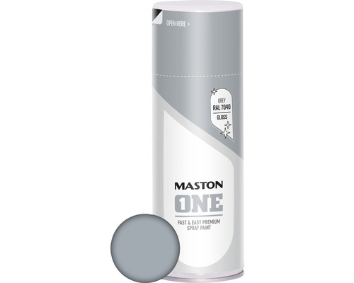 MASTON One spuitlak glans RAL 7040 grijs 400 ml Maston One spuitverf grijs RAL 7040 glans