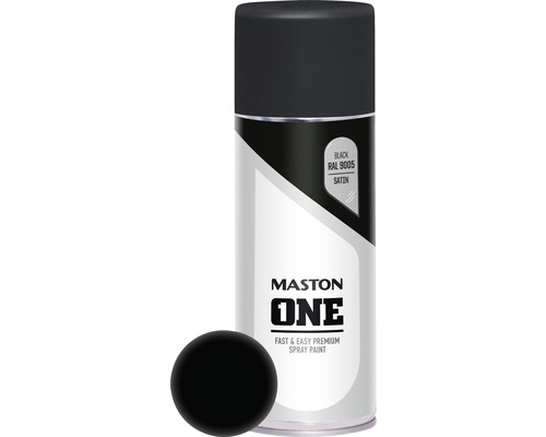 MASTON One spuitlak zijdemat RAL 9005 zwart 400 ml