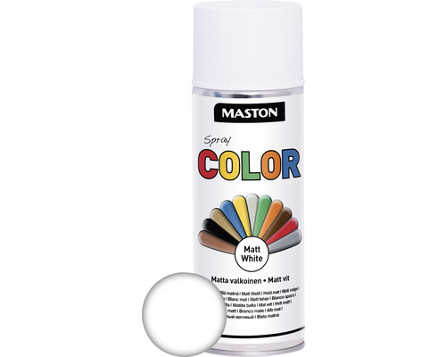 MASTON Color spuitlak mat wit 400 ml